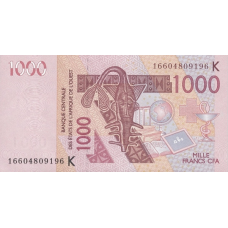 P715Kp Senegal - 1000 Francs Year 2016